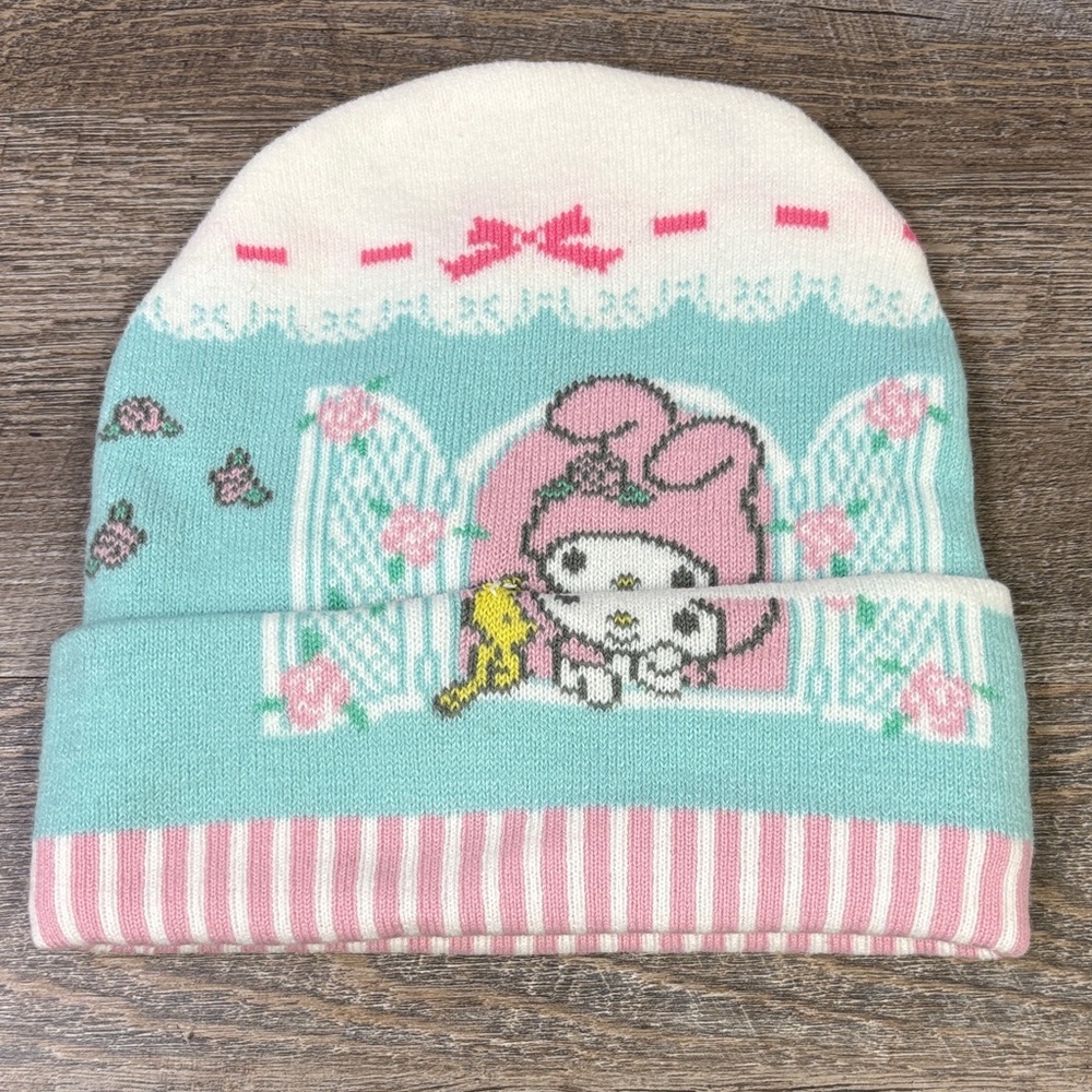 My Melody Window Flower Beanie Knit Hat Sanrio Hello Kitty & Friends